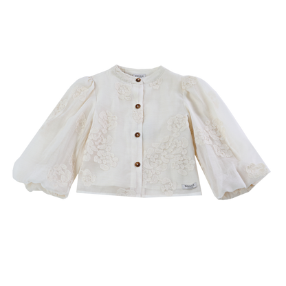 Opali Blouse | Warm White Blossom - Warm White Blossom