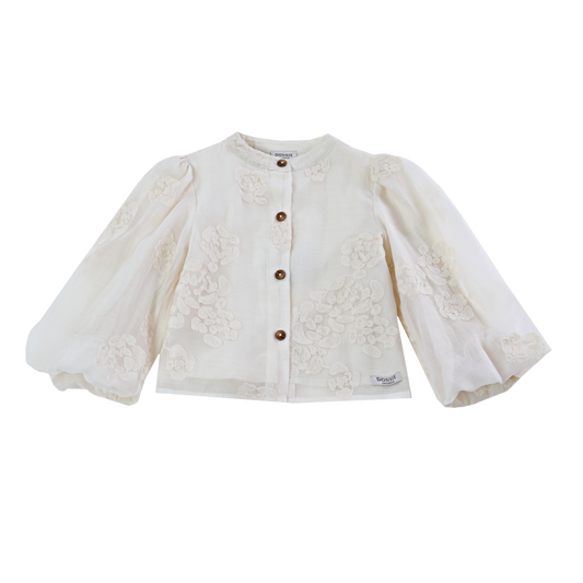 Opali Blouse | Warm White Blossom - Warm White Blossom