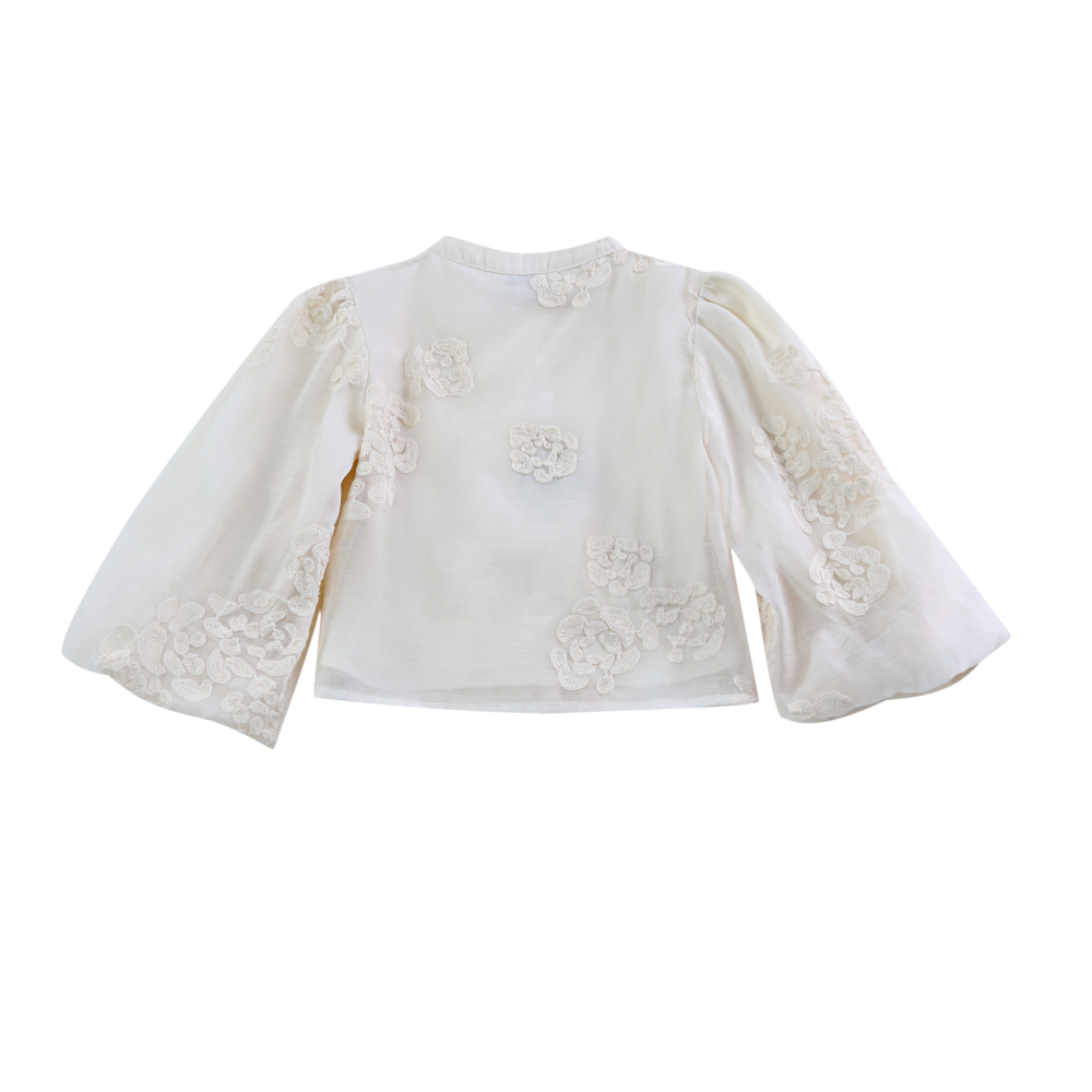 Opali Blouse | Warm White Blossom - Warm White Blossom