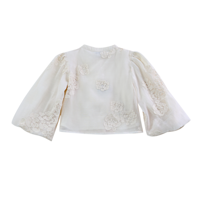 Opali Blouse | Warm White Blossom - Warm White Blossom