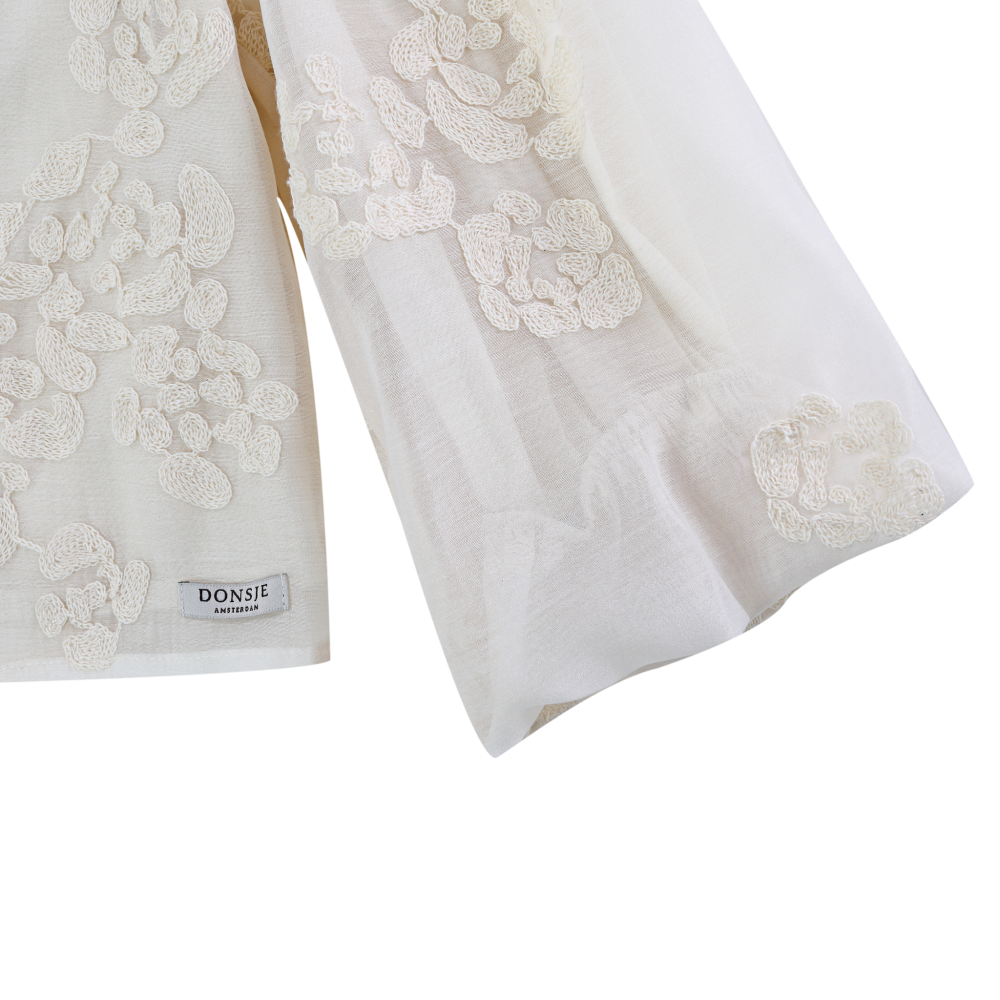 Opali Blouse | Warm White Blossom - Warm White Blossom