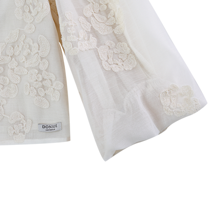 Opali Blouse | Warm White Blossom - Warm White Blossom