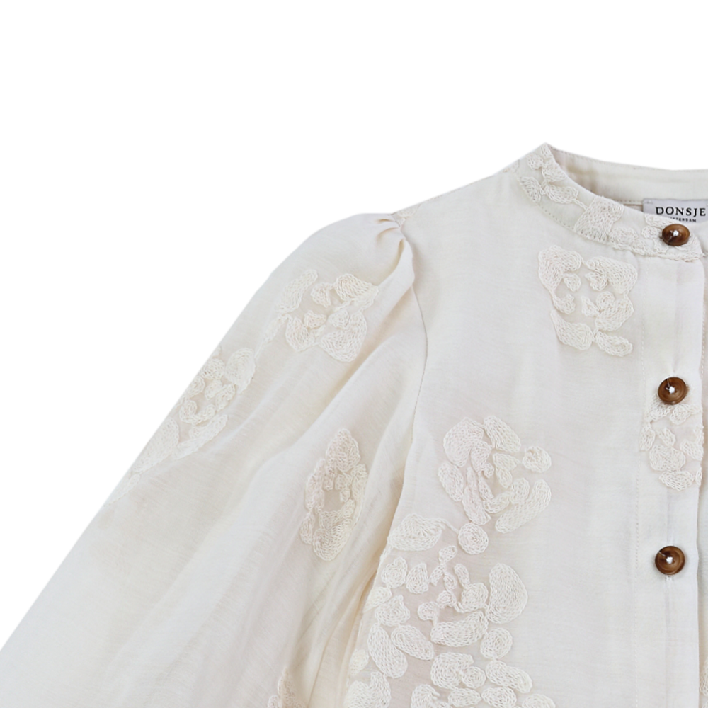 Opali Blouse | Warm White Blossom - Warm White Blossom