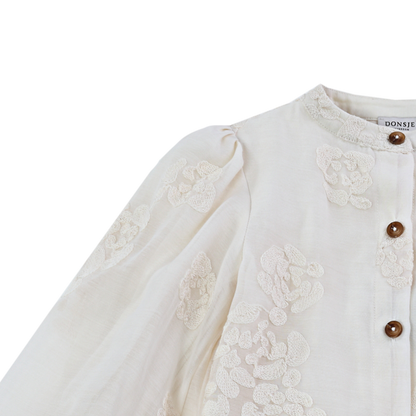 Opali Blouse | Warm White Blossom - Warm White Blossom