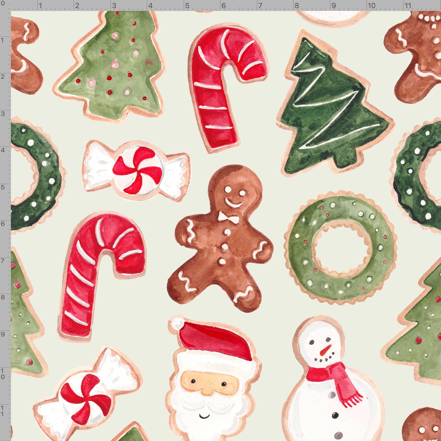 Christmas Cookie Print Wrapping Paper Sheets