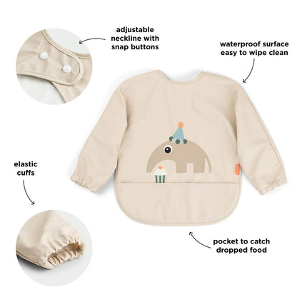 Sleeved pocket bib Celebration Sand
