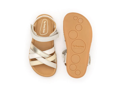 Kid Sandals Criss Cross - Tapioca/Antique White/White Dream