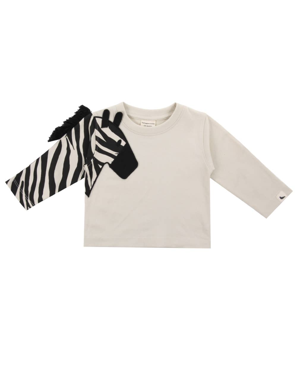 Zebra Sleeve Top: Mono / 1-2 Years