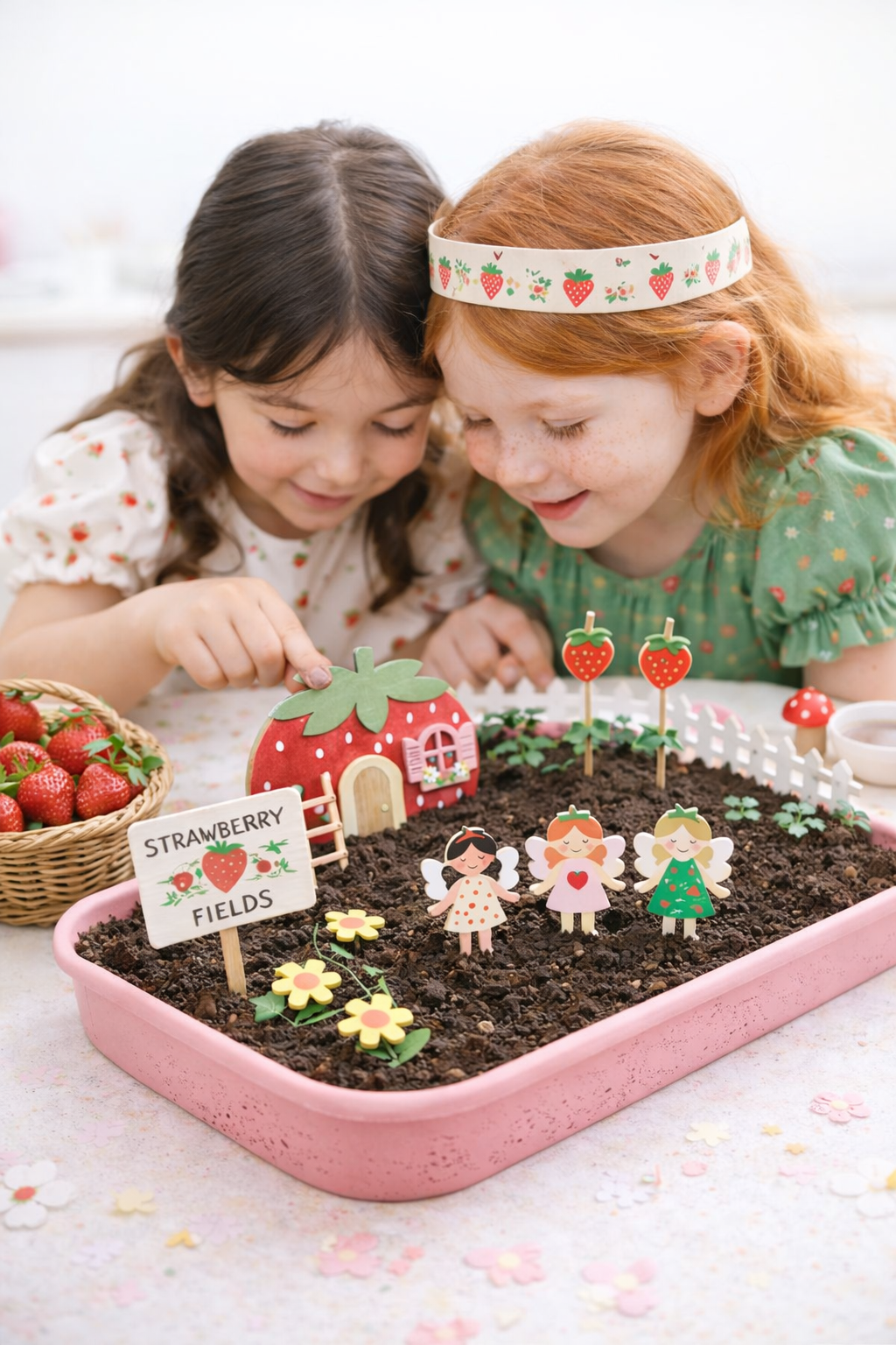 Strawberry Fairy Garden Refill Kit (2pk, Fairies, Soil & seeds)