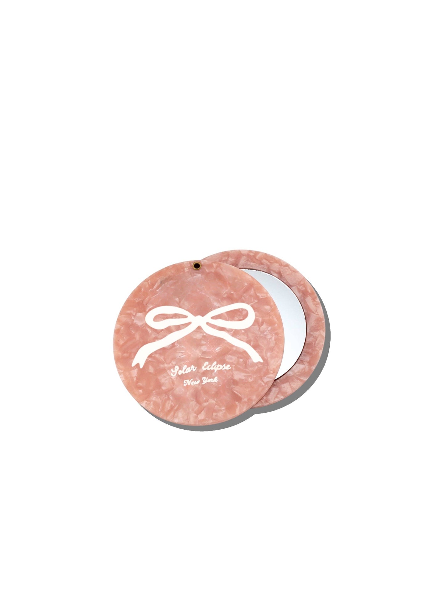 Hand-painted Vintage Ballet Bow Compact Mirror | Eco-Friendly