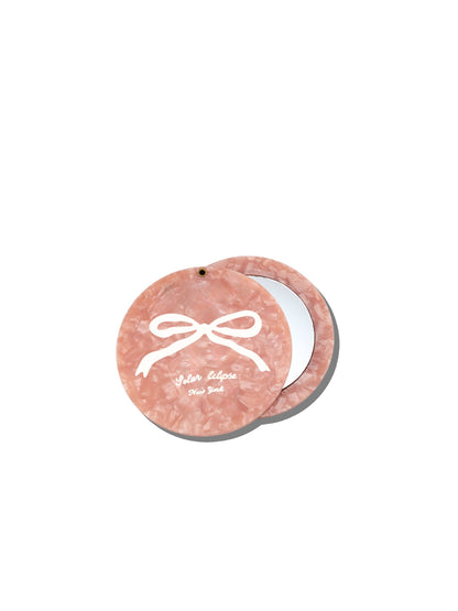 Hand-painted Vintage Ballet Bow Compact Mirror | Eco-Friendly