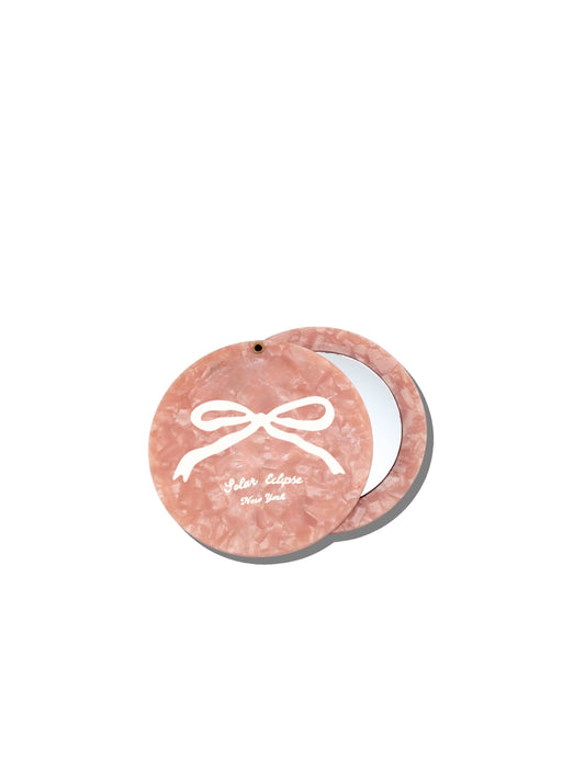 Hand-painted Vintage Ballet Bow Compact Mirror | Eco-Friendly