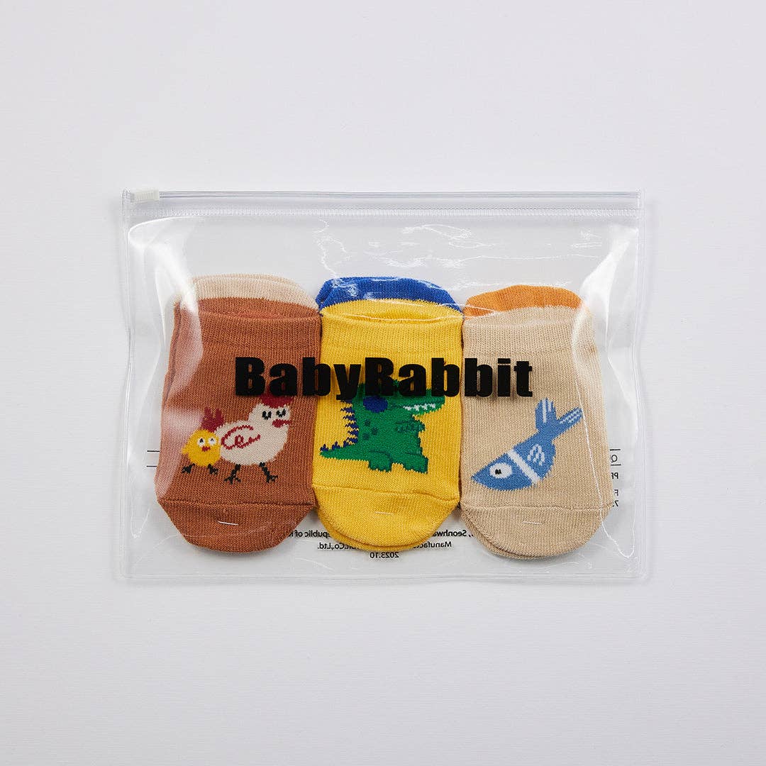 BabyRabbit Animal Socks Set: 1-3T