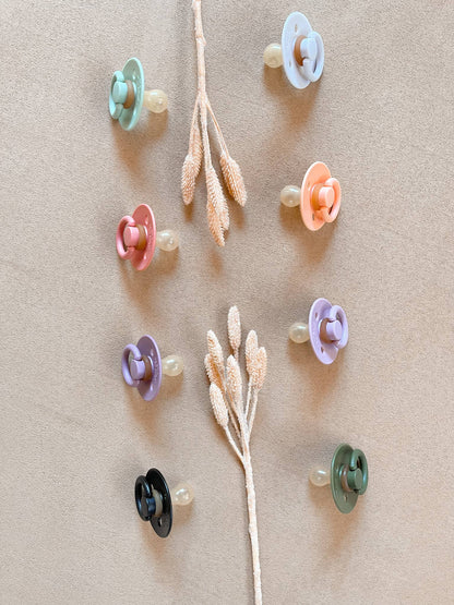 Itzy Soother™ Natural Rubber Paci Sets: Blossom + Rosewood