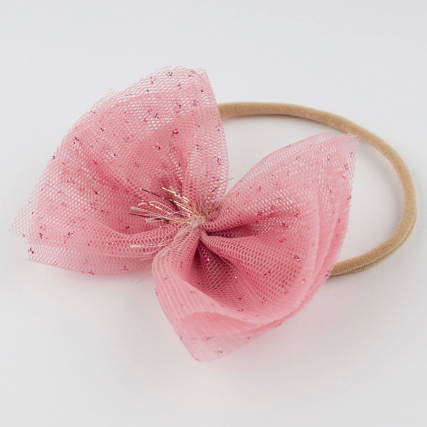 Blush/Blush Glinda Bow Nylon Headband: Champagne / One size