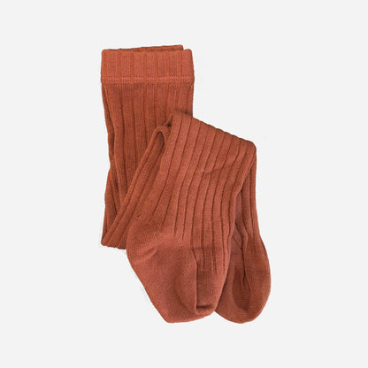 Tights, Cinnamon | Girls Cotton Tights | Kids Clothing: Small 12-24 m