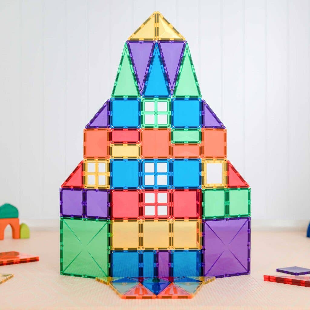 CONNETIX Magnetic Tiles Rainbow Creative Pack, 102 Pieces
