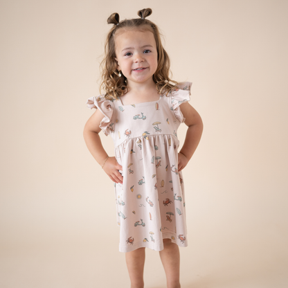 Organic Cotton Flutter Dress | Summer Vibes