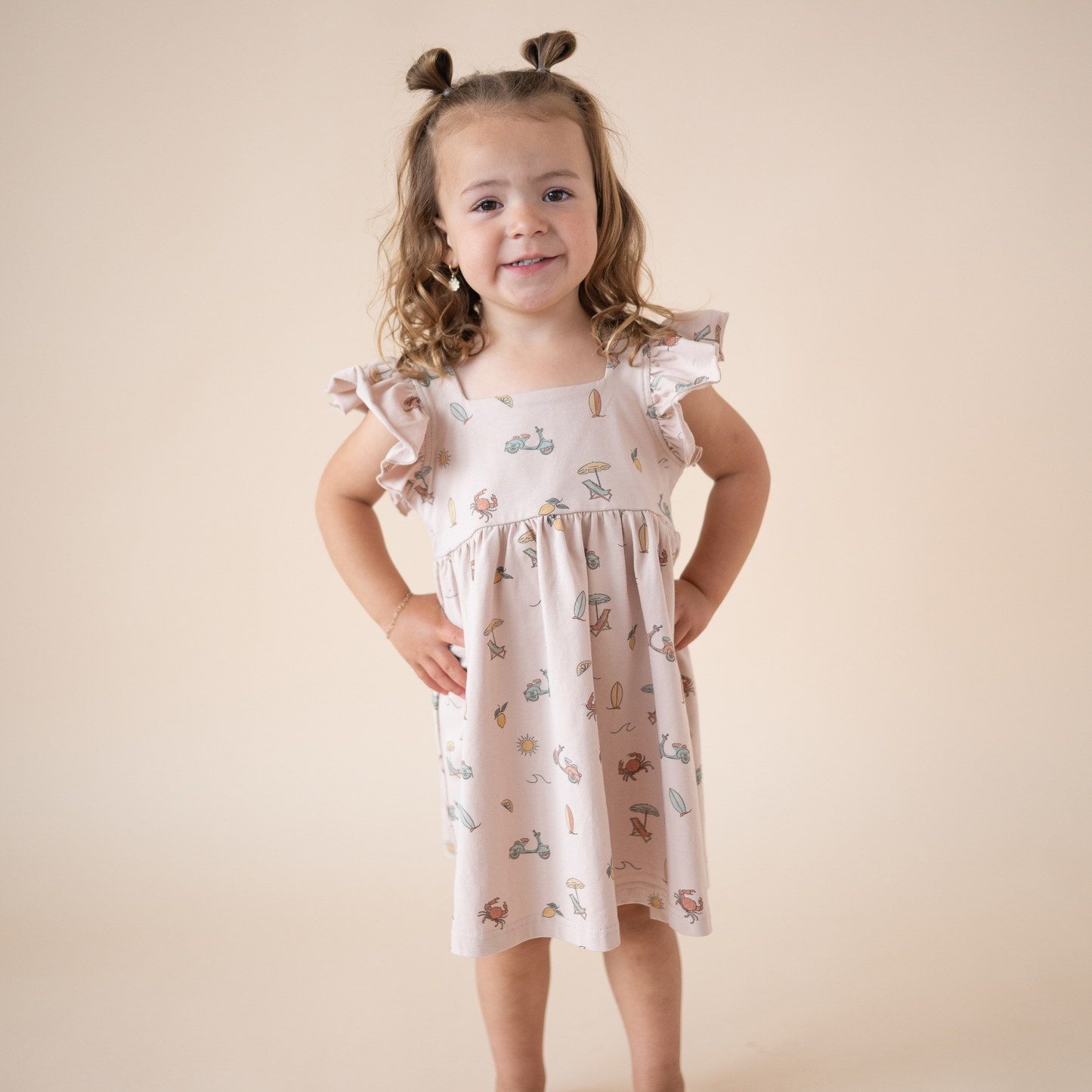 Organic Cotton Flutter Dress | Summer Vibes: 2-3Y