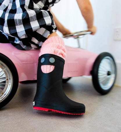 WISTITI Kids Rain Boots, Eco Rubber - Black