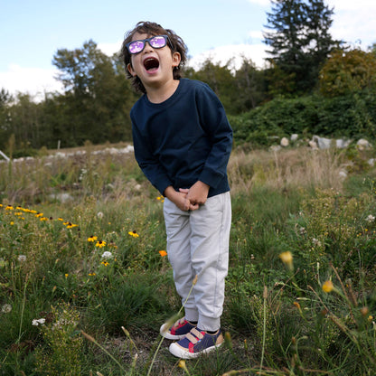 Navy/Khaki | Toddler Mini Canvas Sneakers