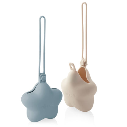 Ali+Oli Silicone Pacifier Case 2-pack Star (Mist-Sand)