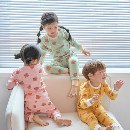 BabyRabbit Teddy Bear Long Sleeve Set: Pastel Green / 12M-18M