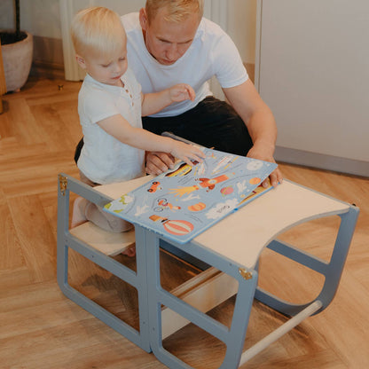 Transformable Kitchen Tower Sleekstep, Highchair+Tray Combo
