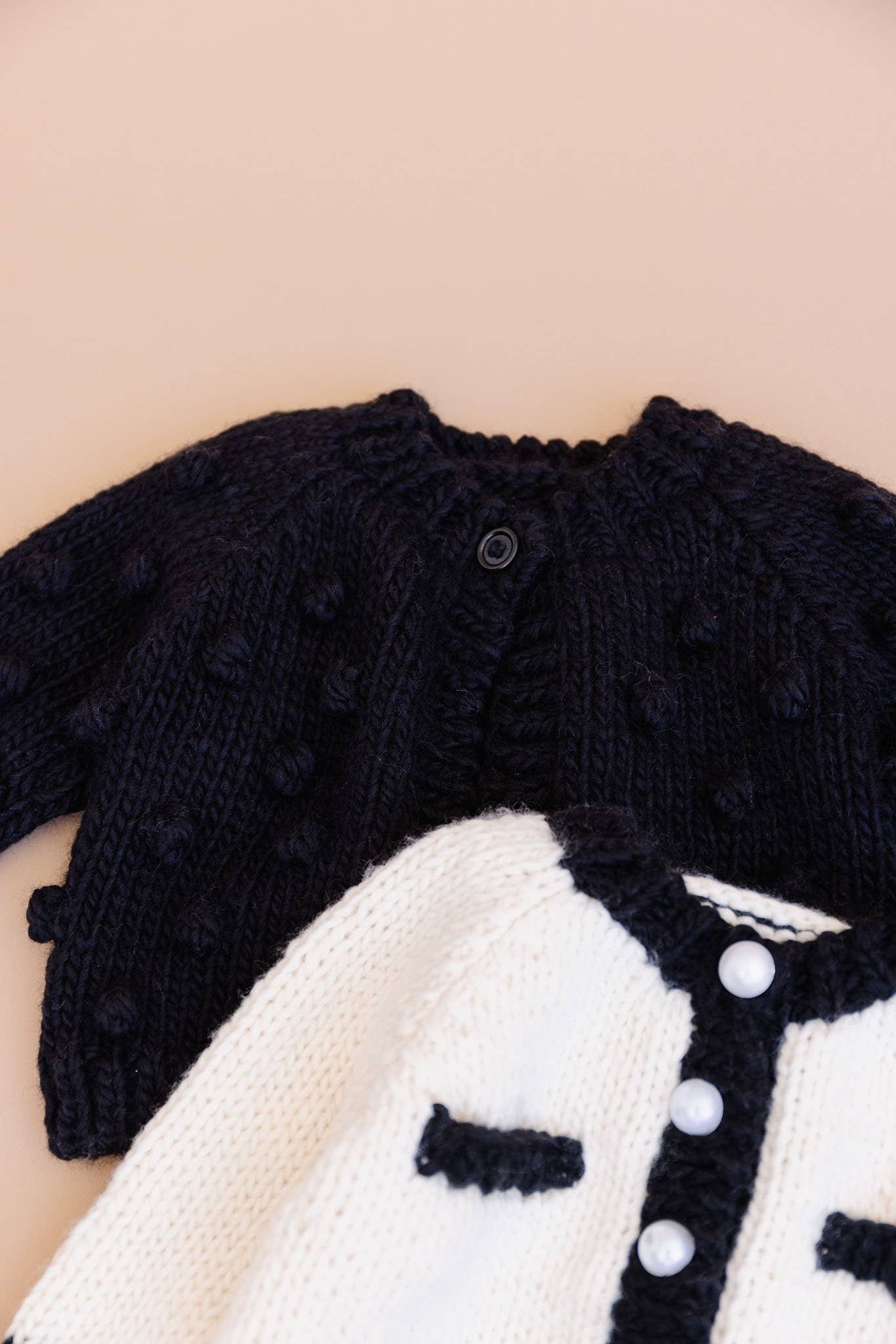 Coco Cardigan, Cream Black Pearl Girl Baby Toddler Apparel: Cream / M 2-3y