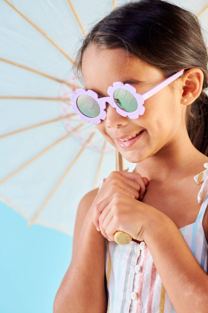 Iris Polarized Flower Sunglasses with Mirrored Lens, Ages 0-2