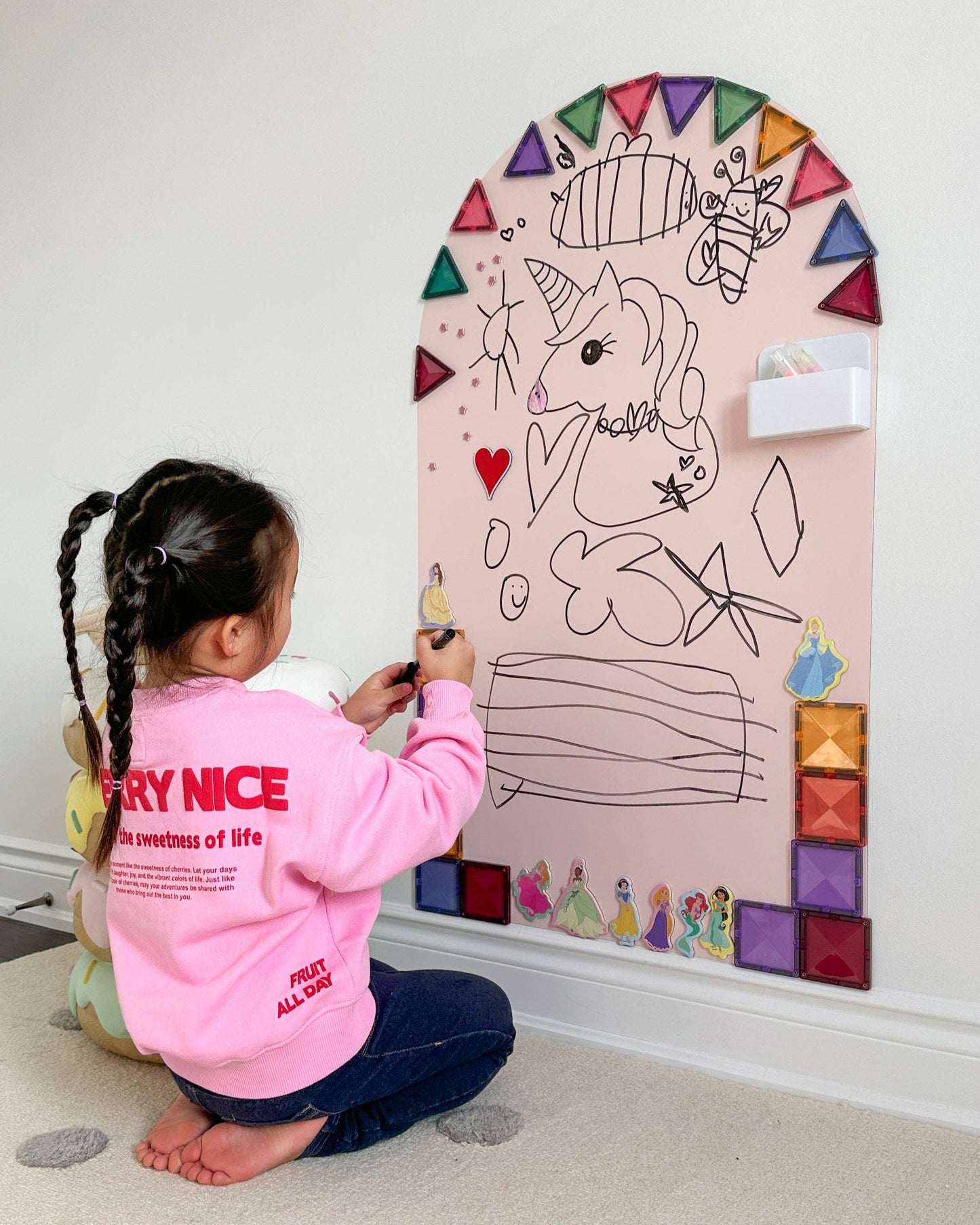 Magic Playwall - Arch Magnetic Wall Decal for Kids: Caramel