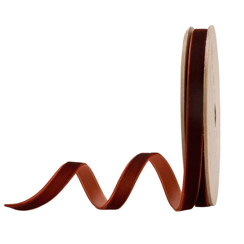 17 Colors | 3/8" Velvet Ribbon | 10 Yard Roll: Bay Leaf