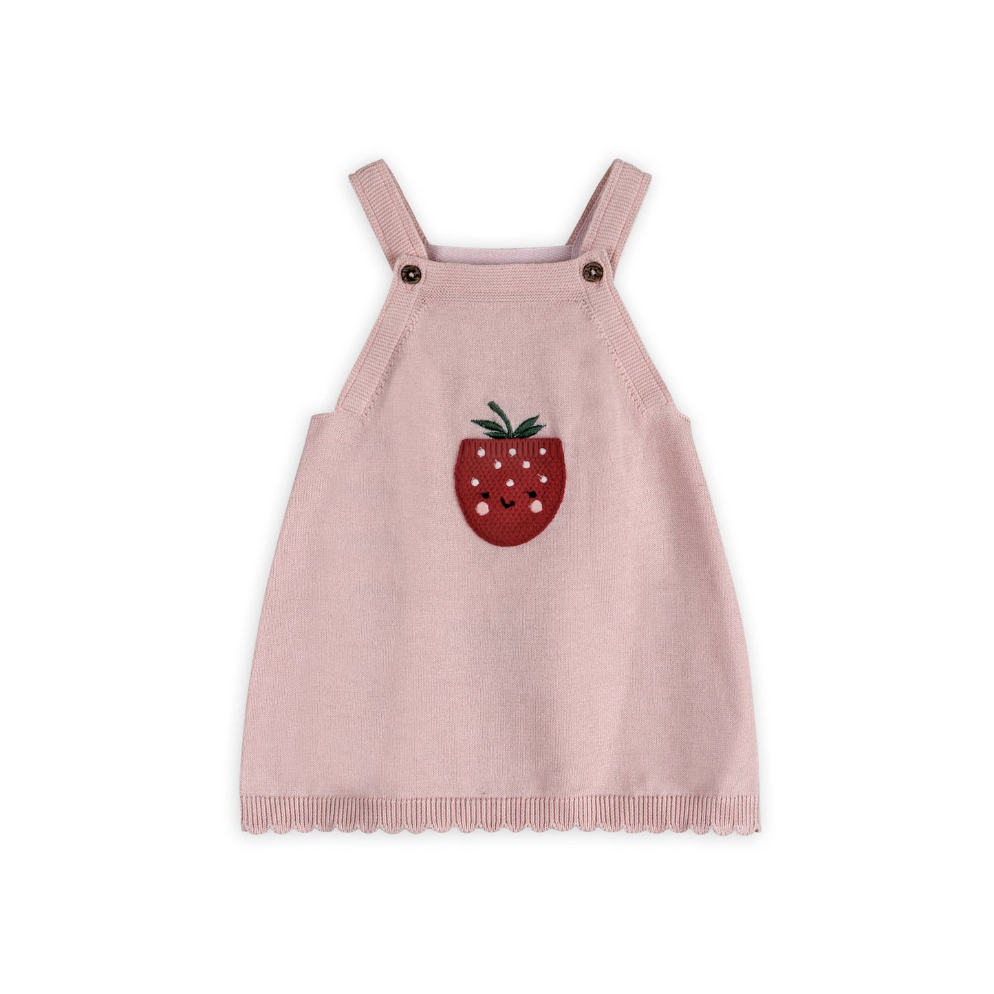 Strawberry Pocket Baby Knit Tunic Dress Set (Organic Cotton)