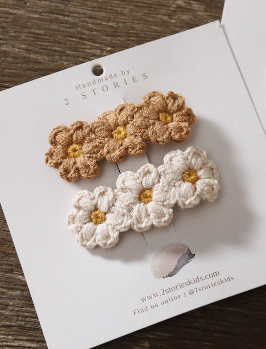 CHAMOMILE hair clip: Beige