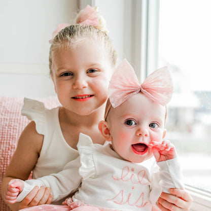 "big sis" Pink Sparkle Emb Cotton Baby Rib FS Tank