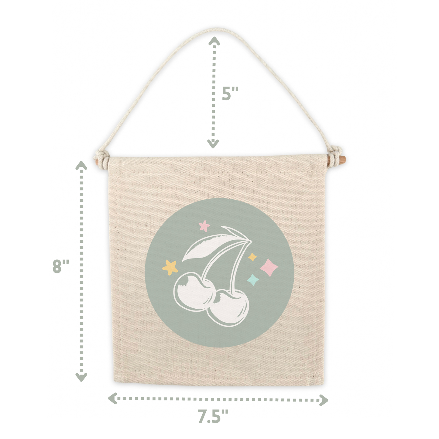 Wonderfully Made Canvas Hang Sign - Kids Nursery Wall Decor