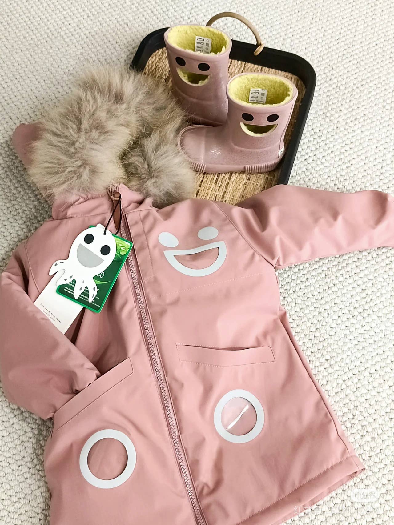 Warm Waterproof & Snowproof Kids' Winter Coat (Pink): 3Y (98cm)