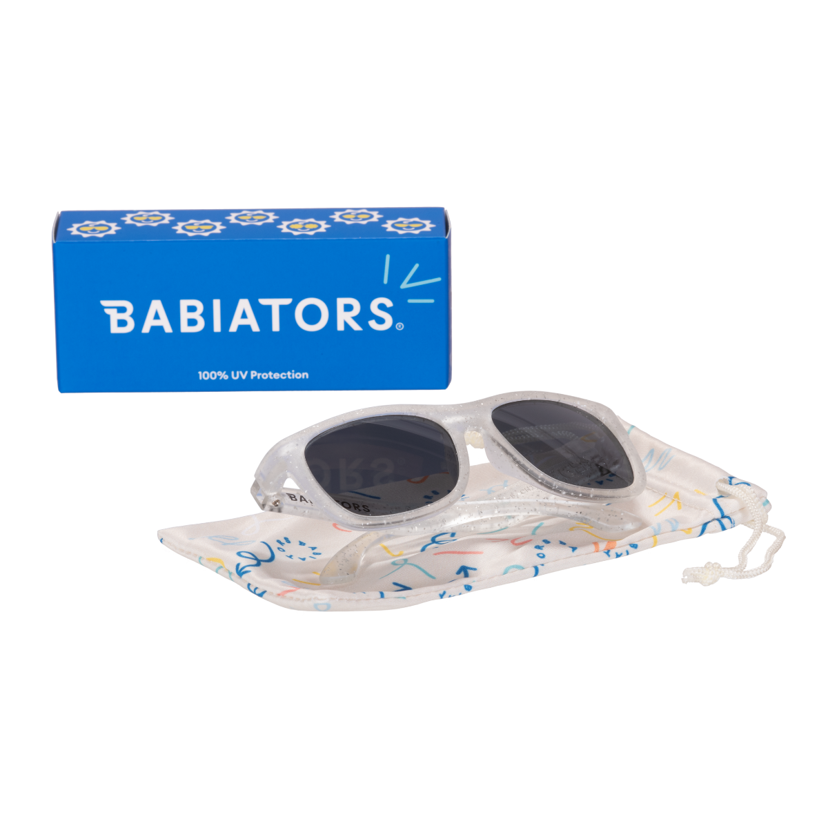 Silver Shimmer Navigator Sunglasses for Babies and Kids