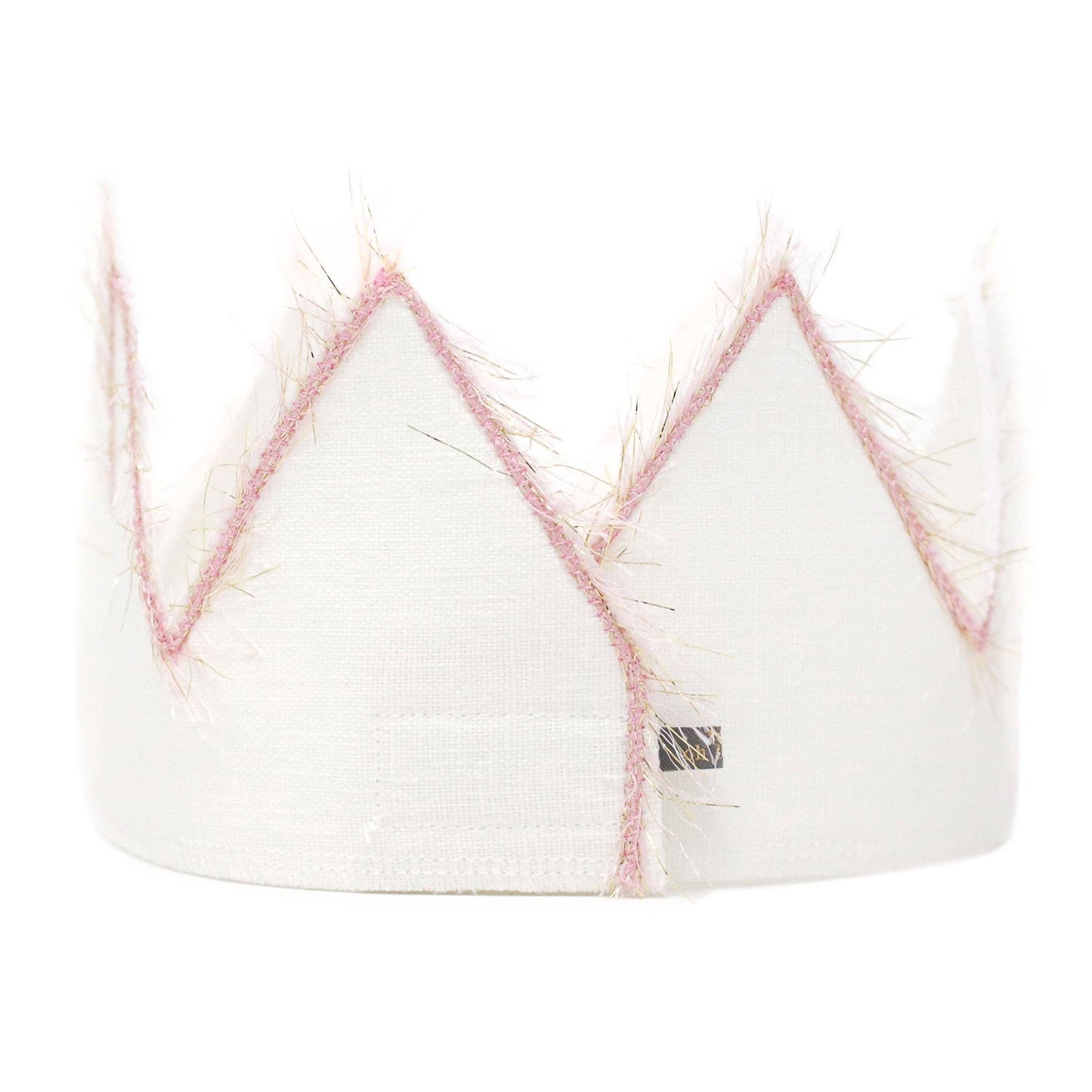 "One" #10Blush Linen Crown w/#10PG Pnk/Gld EL Trim: Oyster / Toddler