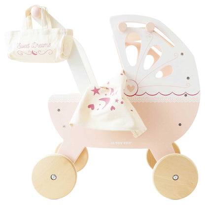 Retro Wooden Doll Stroller