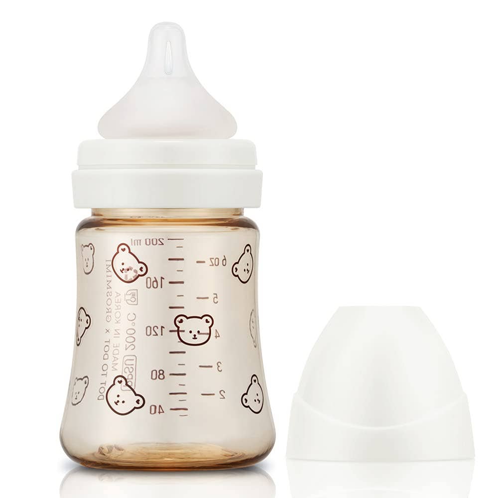 Grosmimi PPSU Baby Bottle - 6oz (200ml): Olive_White