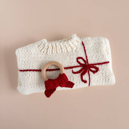 Present Sweater Kid Baby Holiday Christmas Bow Gift Matching: XS; 6-12M