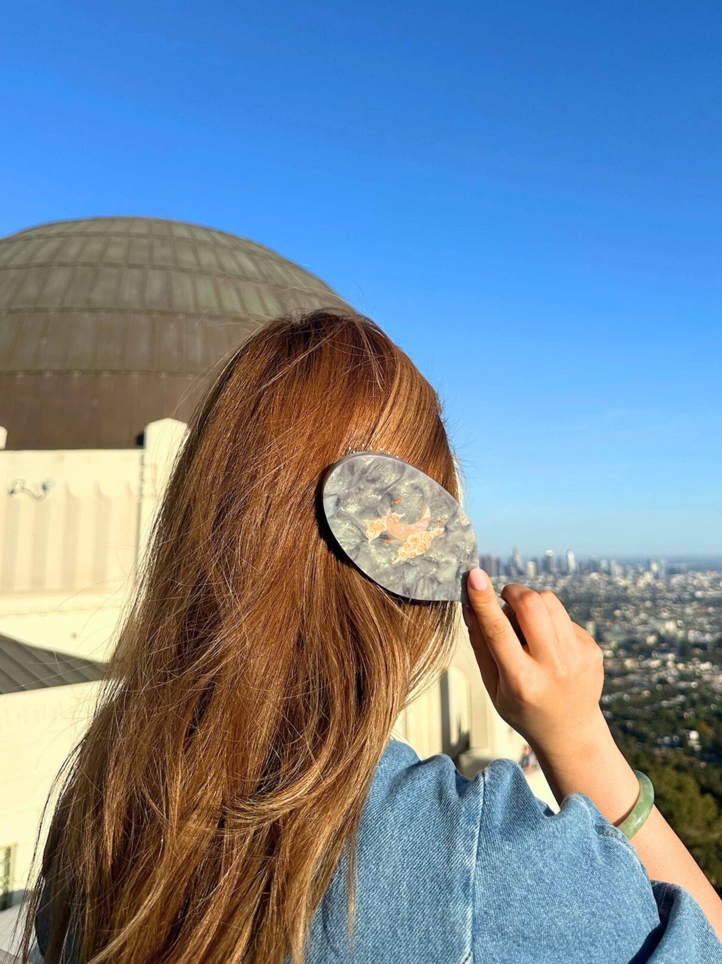 Hand-painted Celestial Moon Amazing Hair Day Brush | Eco-Friendly