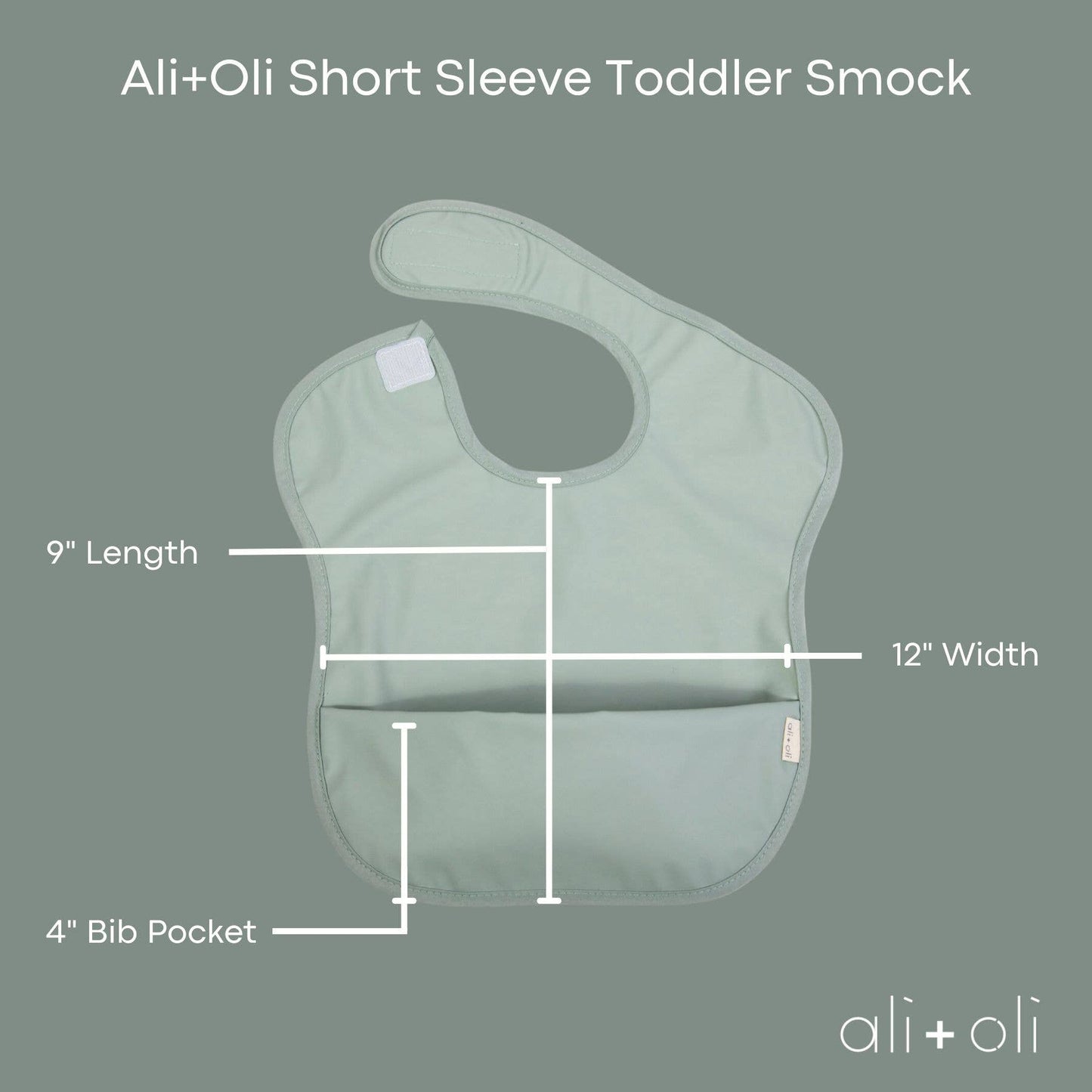 Smock Bib (2-pc) Long & Short Sleeve Set (Dino-Mint)