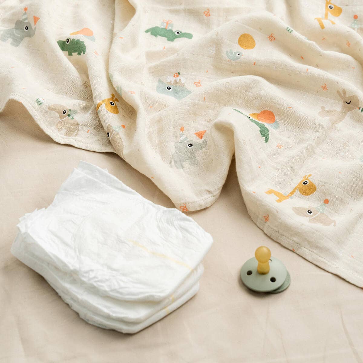 Burp cloth 2-pack Celebration Sand