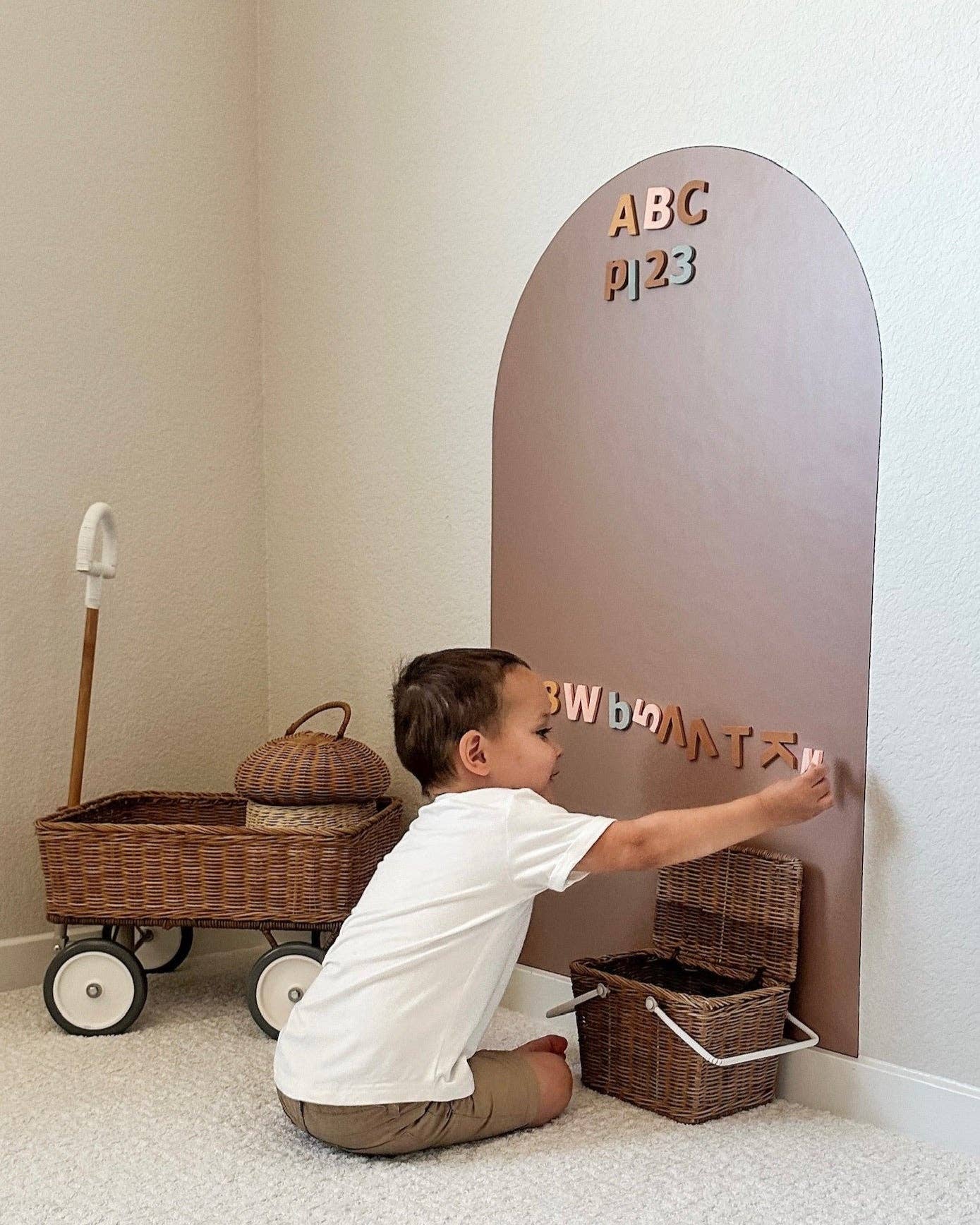 Magic Playwall - Arch Magnetic Wall Decal for Kids: Caramel
