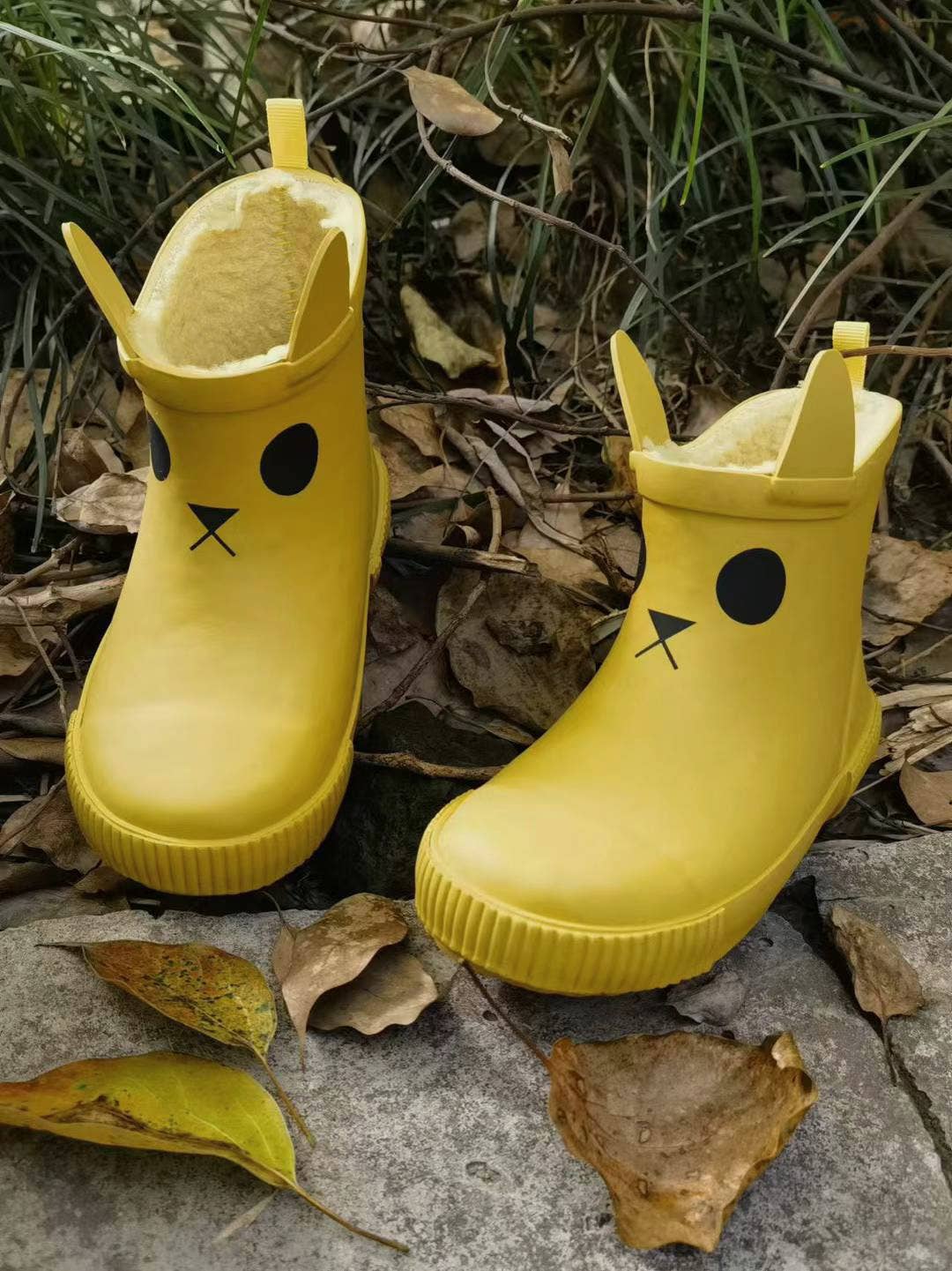 KERRAN Fleece-Lined Thermal Rain Boot - Mustard : 26