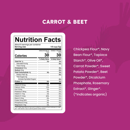 Carrot & Beet Organic Grain Free Puffs (6 Cans)