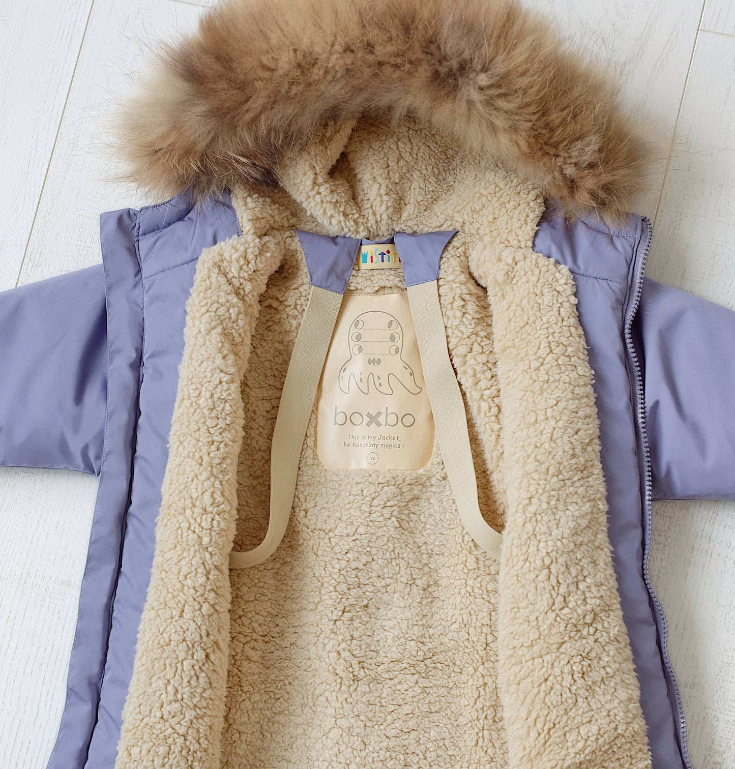 Warm Waterproof & Snowproof Kids' Winter Coat (Lavender): 7Y (122cm)