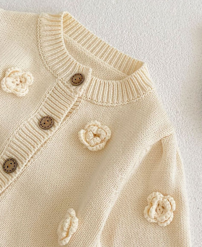Annie & Charles® knitted jacket FLOWERS